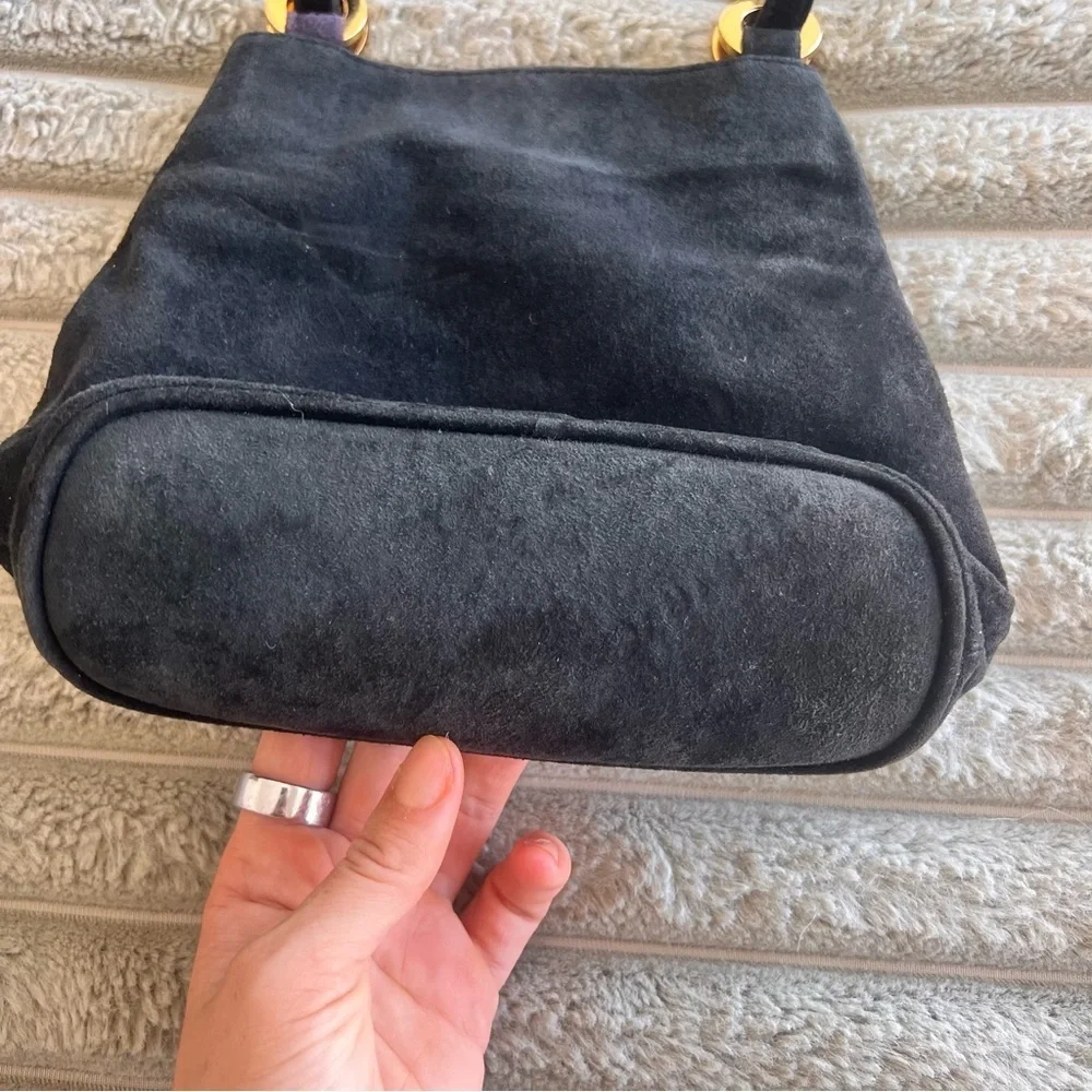 Leather and Suede Shoulder Bag